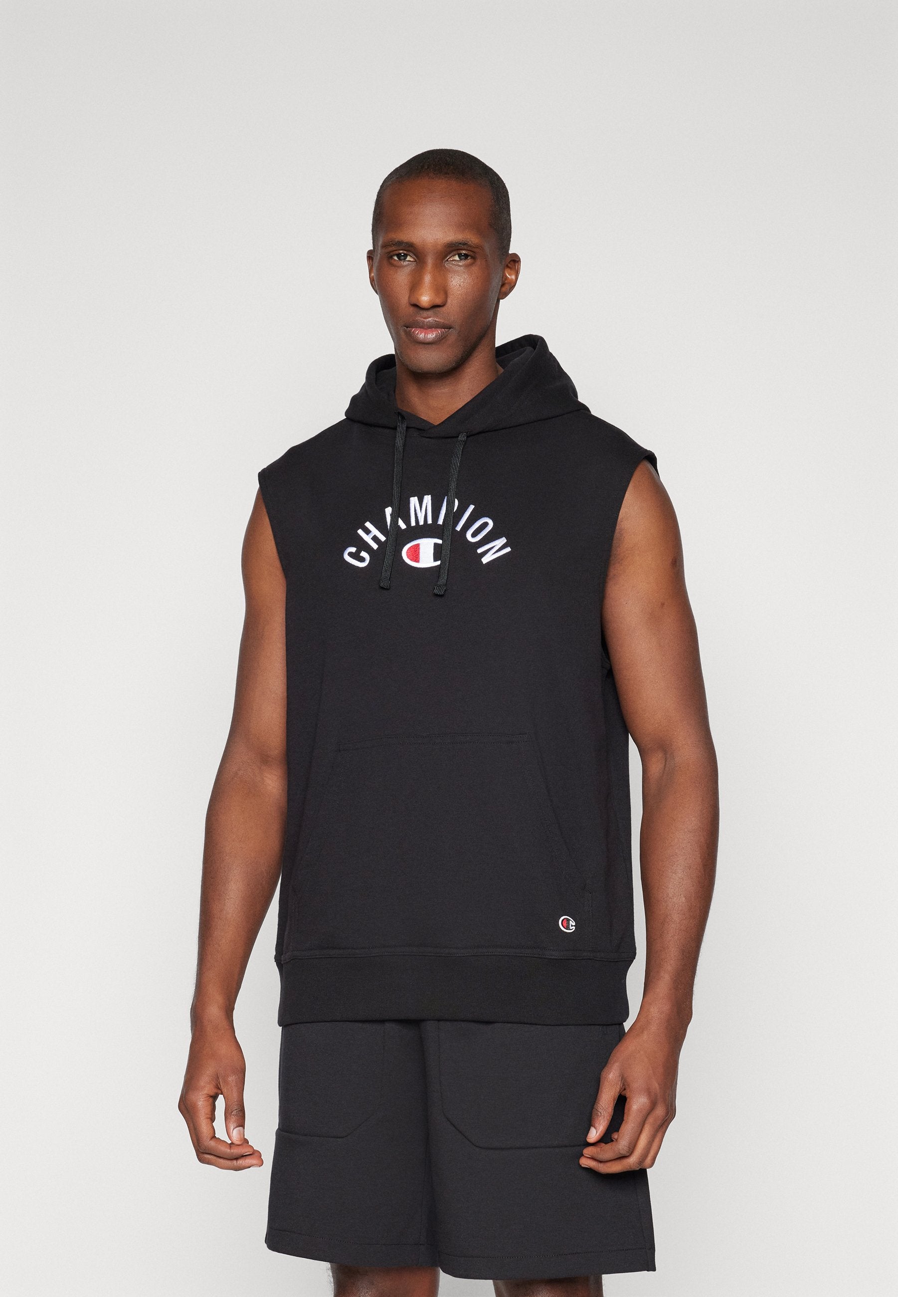 Champion ICONS SLEEVELESS HOODIE WITH CENTRAL LOGO