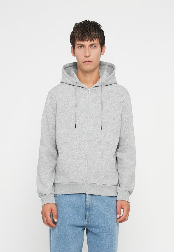 Jack & Jones JJEBRADLEY SWEAT ZIP HOOD NOOS - Zip-up sweatshirt - light grey