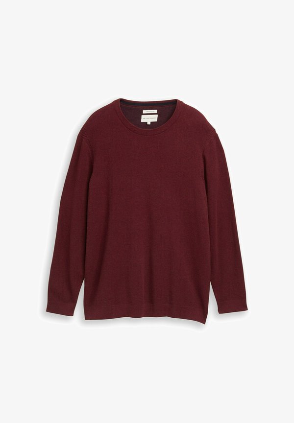 TOM TAILOR PULLOVER - Jumper - bordeaux melange