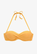 s.Oliver WIRE-BANDEAU - Bikini top - gelb