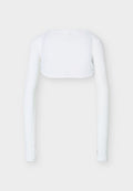 adidas Performance POWER ESSENTIALS WORKOUT CONTOUR SHRUG - Long sleeved top - white