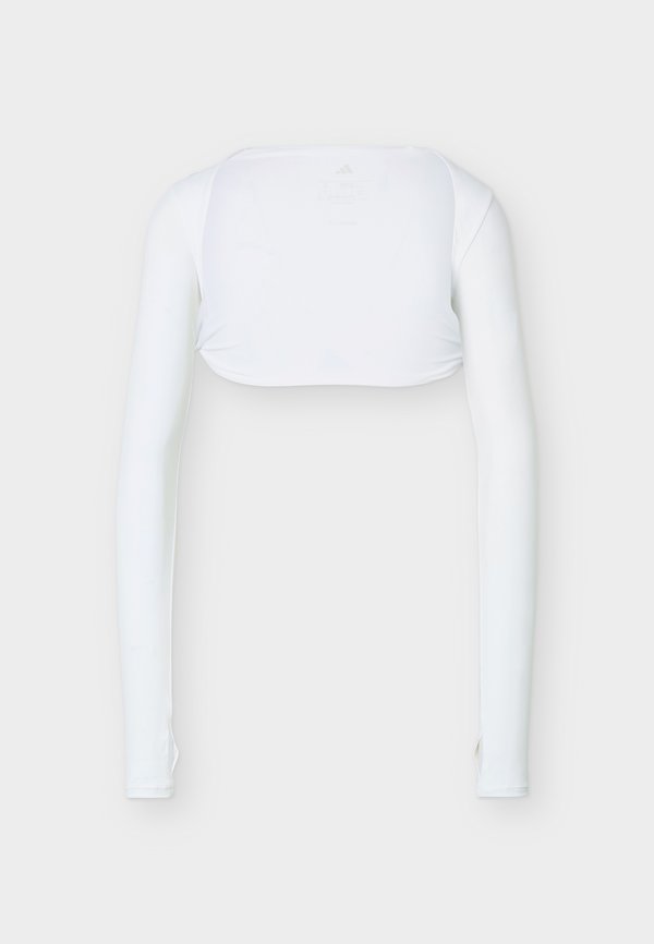 adidas Performance POWER ESSENTIALS WORKOUT CONTOUR SHRUG - Long sleeved top - white
