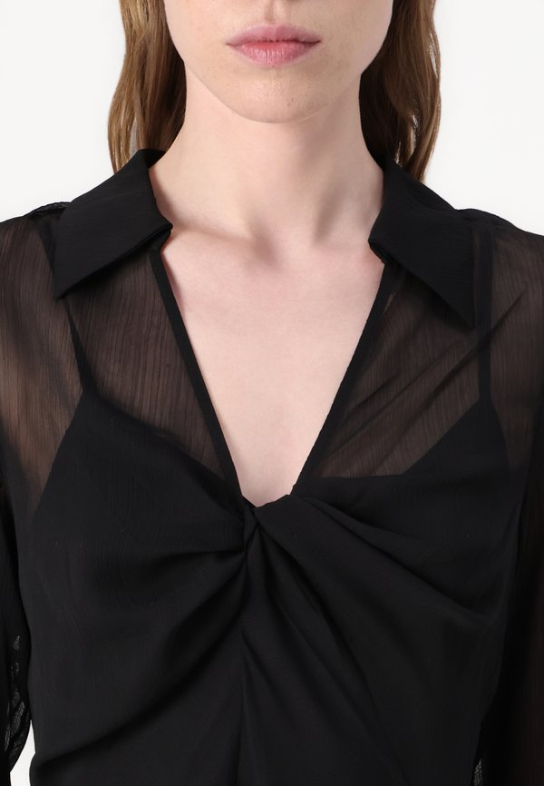 DKNY COLLAR KNOT FRONT MIDI