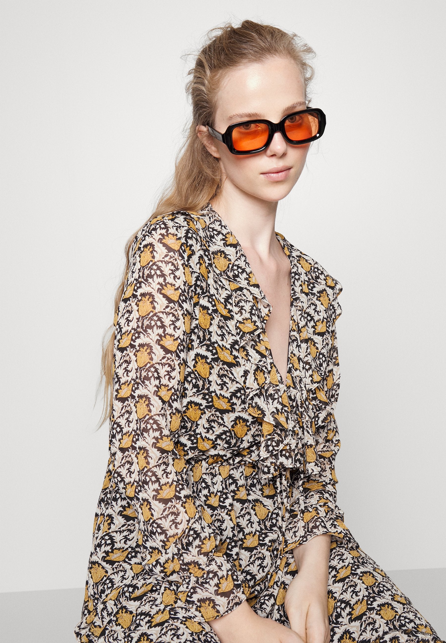 Colourful Rebel PENNY PAISLEY FLOWER RUFFLE DRESS