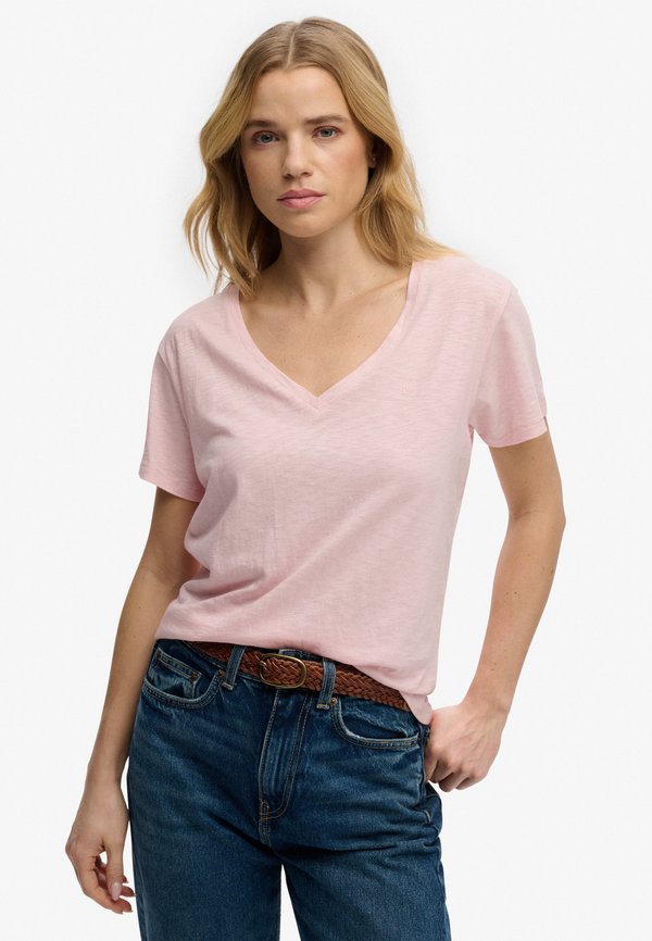 Superdry & Co SUPERDRY STUDIOS SLUB EMBROIDERED T-SHIRT.. - Basic T-shirt - pale pink