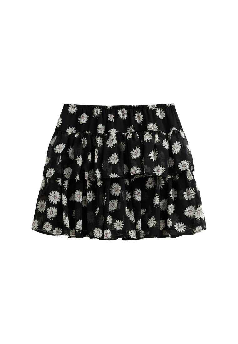 New Look DAISY PRINT RUFFLED MINI