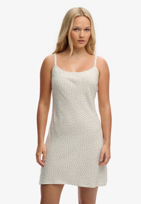 Superdry & Co PRINTED CAMI MINI - Jersey dress - light jade green ditsy hearts