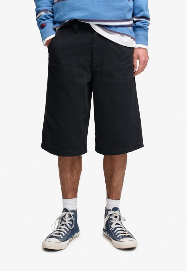 Superdry & Co SUPERDRY OVERSIZED FIVE POCKET TWILL SHORTS.. - Denim shorts - eagle black