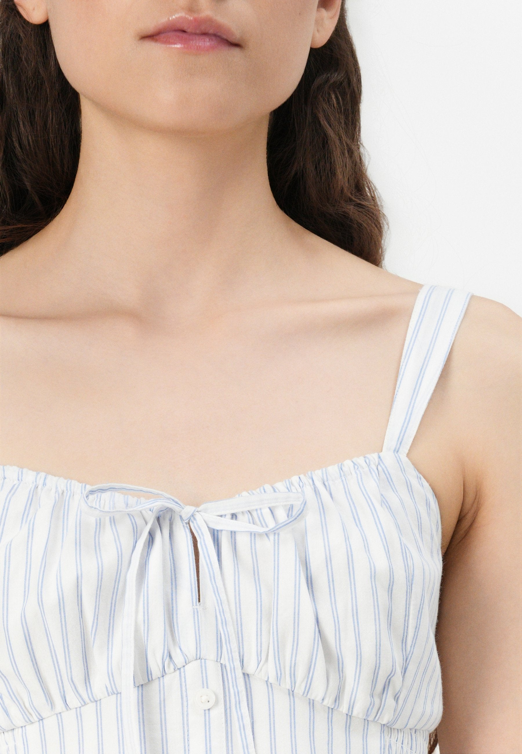 Hollister Co. BARE SOFIA DROP WAIST BUTTON FRONT MINI DRESS