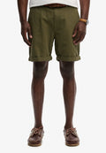 Superdry & Co PREMIUM TEXTURED - Shorts - olive houndstooth