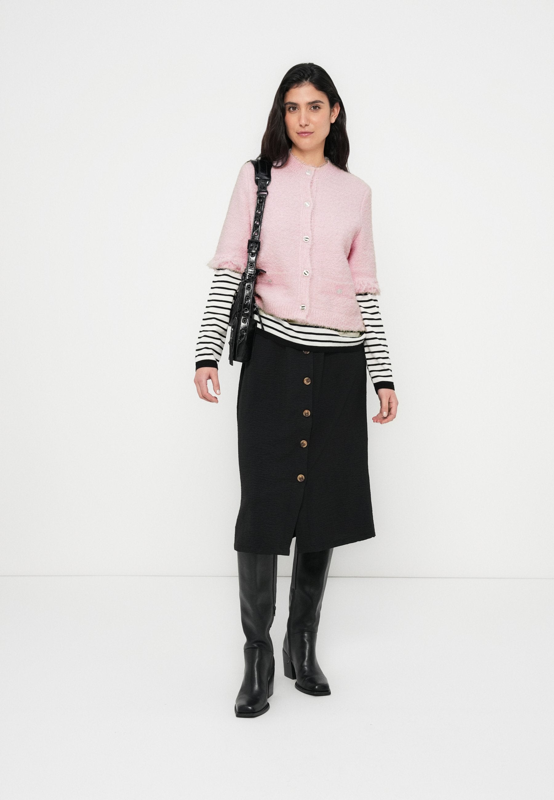 VILA VIMERCY O NECK BUTTON CARDIGAN