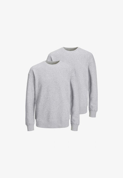 Jack & Jones 2ER PACK - Sweatshirt - light grey melange