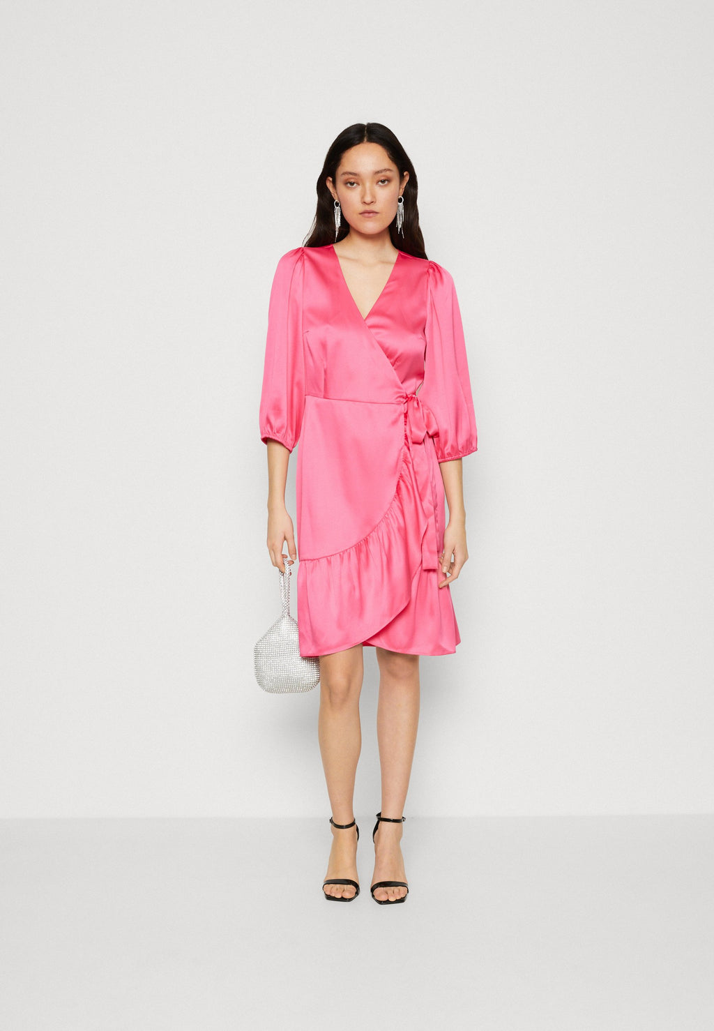 VILA VIKARI V NECK WRAP SHORT DRESS