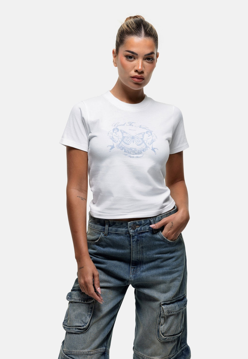 Good For Nothing RENAISSANCE PRINT BABY TEEGDP