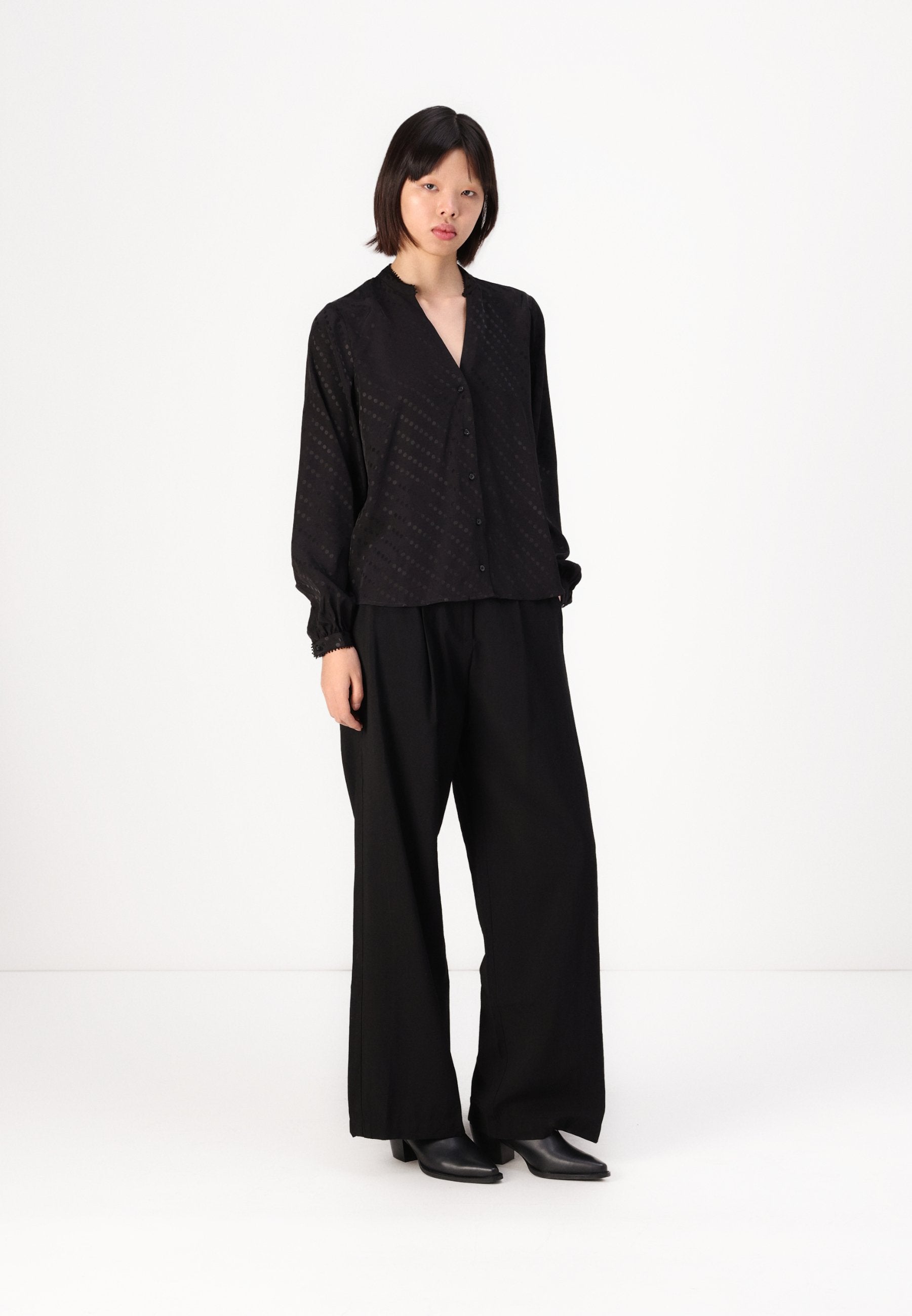 Selected Long sleeved viscose blend
