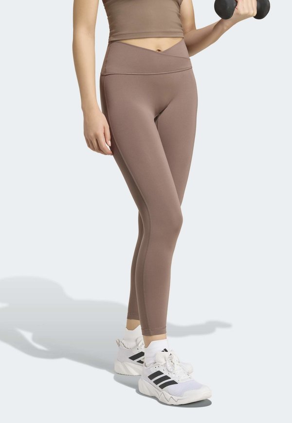 adidas Performance 3 STRIPES STUDIO ALL ME 7/8 X-OVER LEGGINGS - Leggings - earth strata
