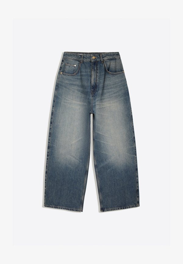 Bershka SUPER BAGGY - JEANS - Baggy Jeans - blue denim