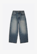 Bershka SUPER BAGGY - JEANS - Baggy Jeans - blue denim