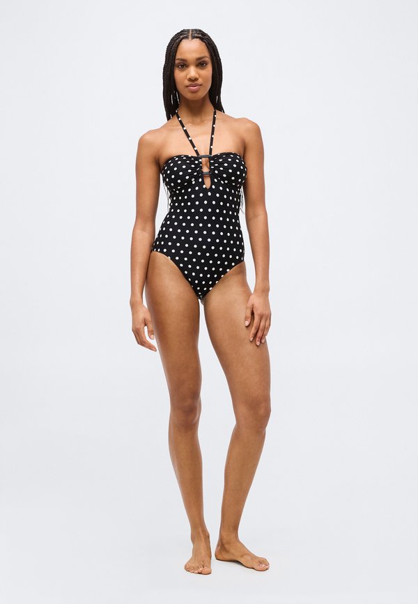 MICHAEL Michael Kors BANDEAU ONE PIECE LOGO RECTANGLE