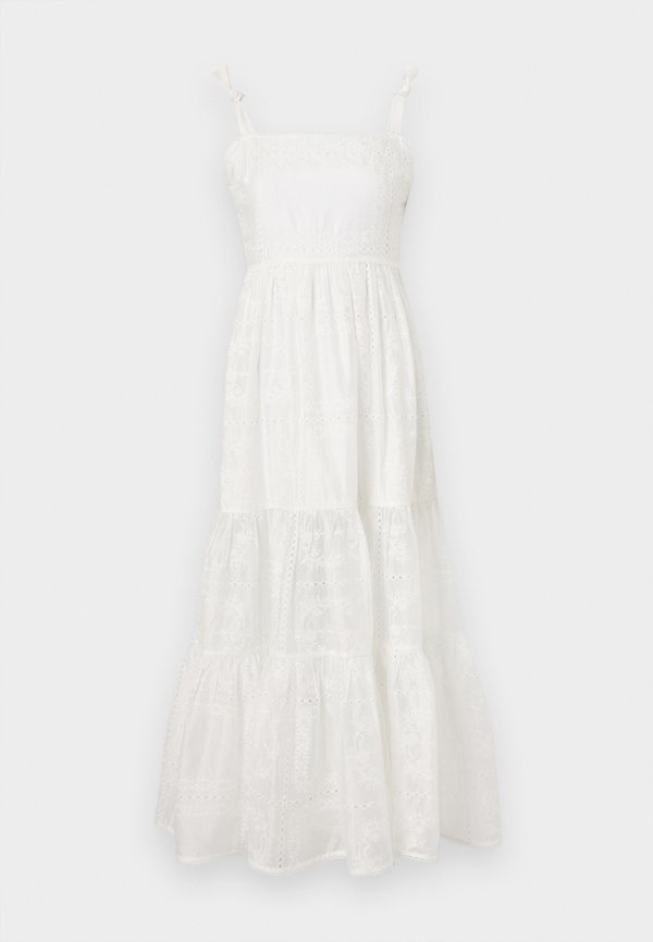 Malina ADRI EMBROIDERED TIE STRAP MAXI DRESS