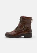 s.Oliver Lace-up ankle boots - cognac