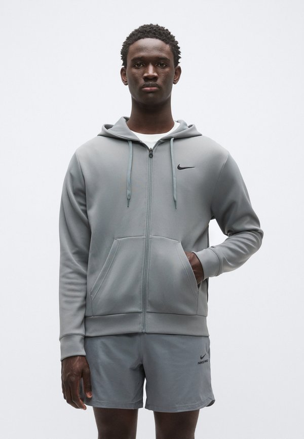 Nike Performance M NK DF UV FLEX FLC FZ HD - Zip-up sweatshirt - smoke grey/black