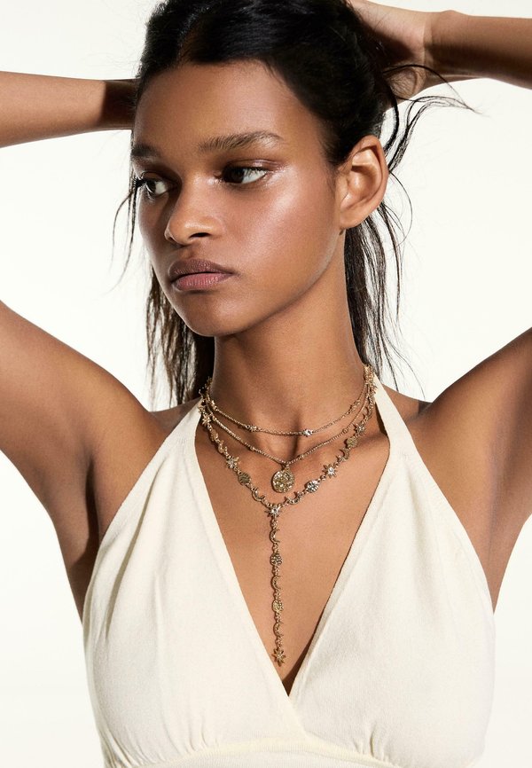 Bershka 3-PACK - Necklace - gold-coloured
