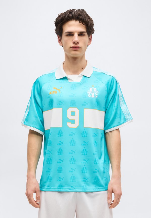 Puma OLYMPIQUE DE MARSEILLE KING RETRO - Club wear - team aqua/white
