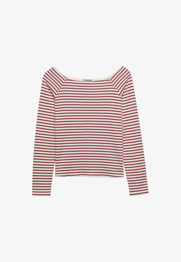 Superdry & Co SUPERDRY - Jumper - bordeaux red stripe
