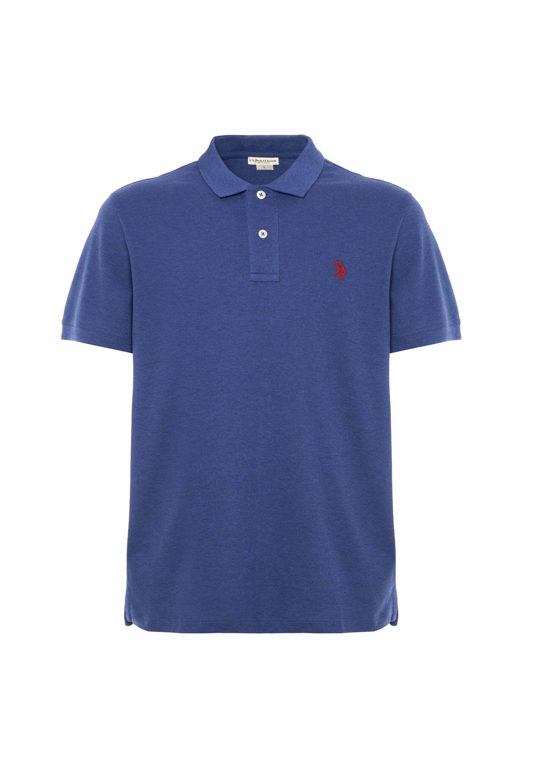 U.S. Polo Assn. A MANICHE CORTE IN MELANGE PREMIUM CON LOGO