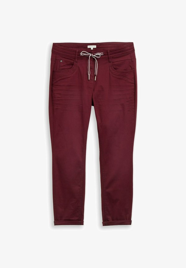 TOM TAILOR TTTAPERED RELAXED - Trousers - preppy plum