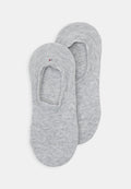 Tommy Hilfiger WOMEN FOOTIE 2 PACK - Invisible socks - middle grey melange