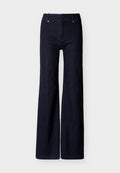 Vero Moda Tall VMMARLA PINTUCKS - Wide Leg - dark blue denim