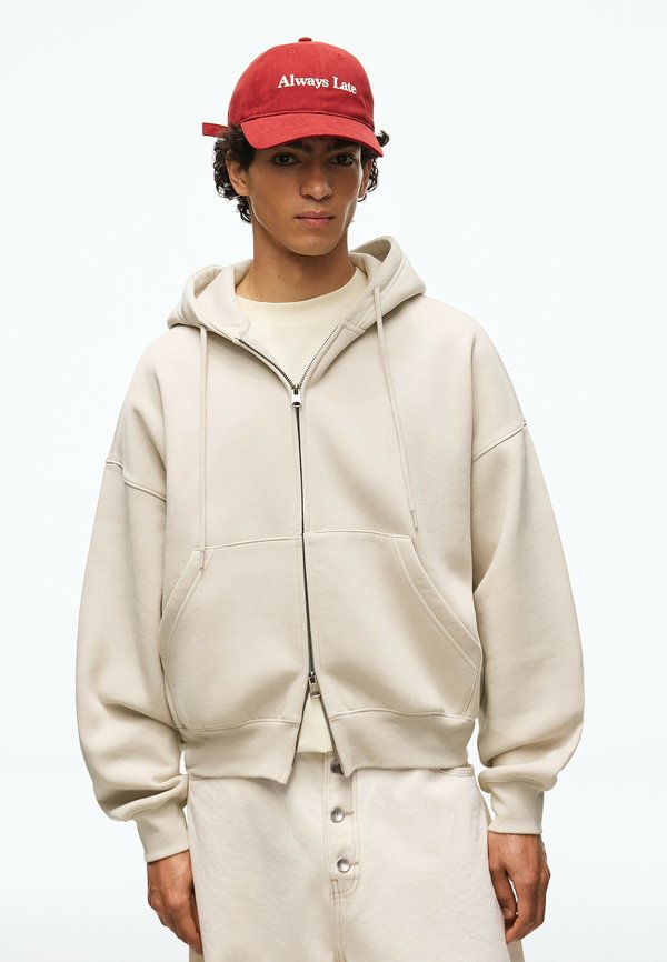 Bershka BASIC ZIP-UP SWEATSHIRT. - Zip-up sweatshirt - stone