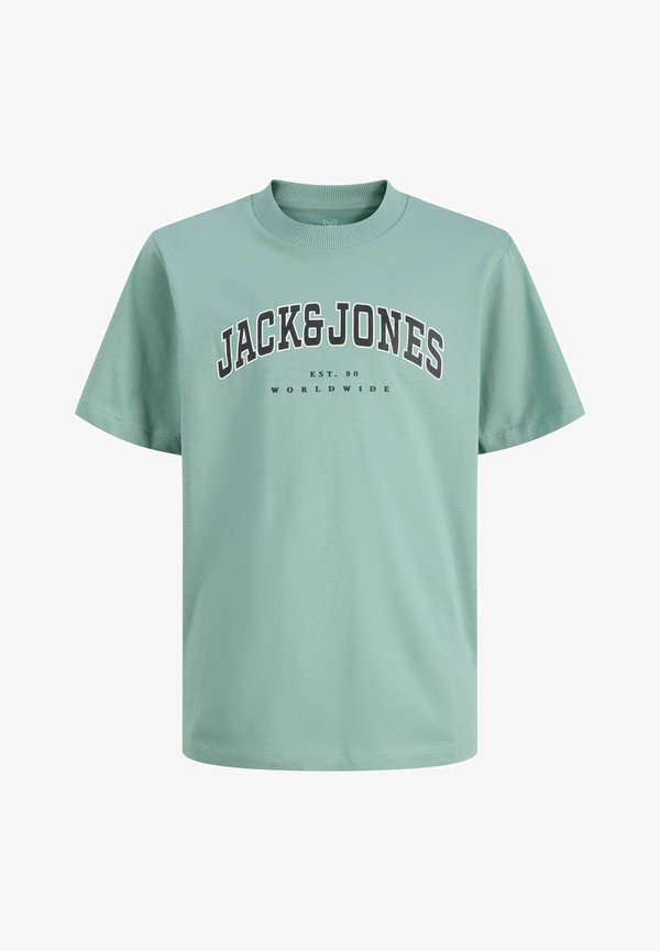 Jack & Jones Plus Size Logo - Print T-shirt - mineral blue