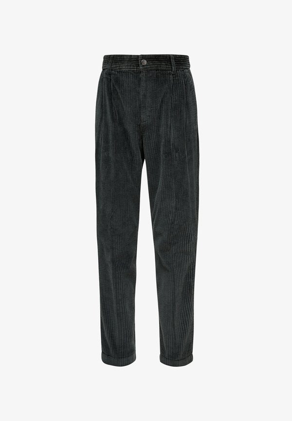 s.Oliver REGULAR BUNDFALTEN - Trousers - olivgrün