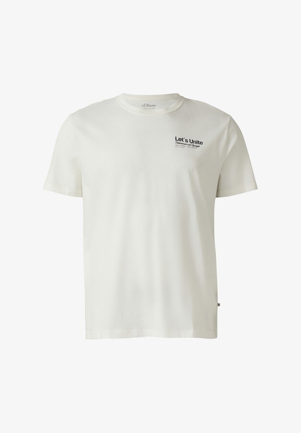 s.Oliver Print T-shirt - creme