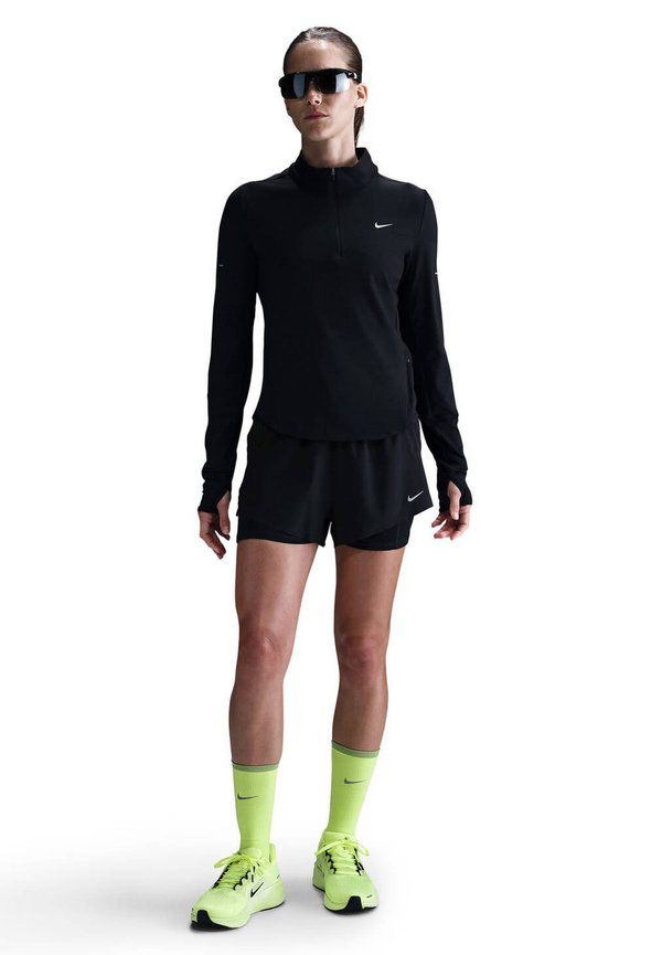 Nike Performance SWIFT - Long sleeved top - black reflective silv