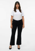 Vero Moda Curve VMCSIRI Mid rise Corduroy - Trousers - black