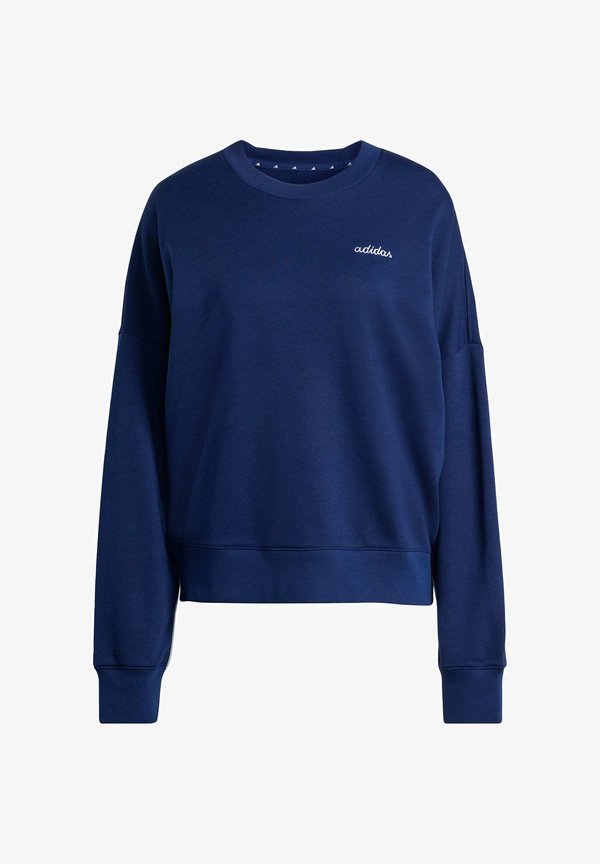 adidas Sportswear SEASONAL ESSENTIALS COLORPOP WITH EMBROIDERED GRAPHIC - Sweatshirt - dark blue/white