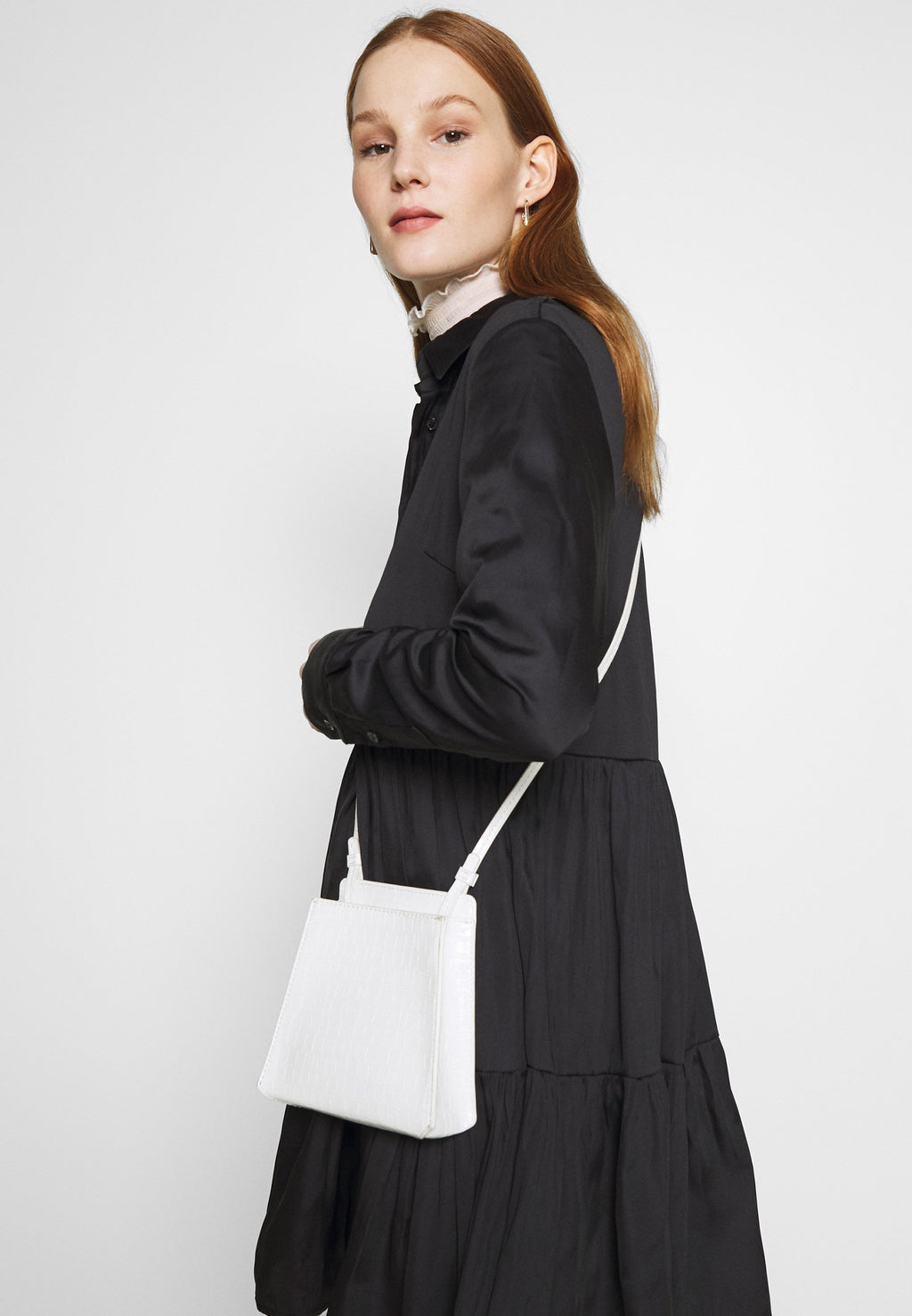 NU-IN RAISED WAIST SMOCK DRESS