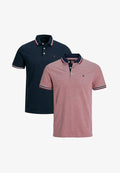 Jack & Jones 2ER PACK PAULOS SLIM FIT - Polo shirt - dunkelblau rot