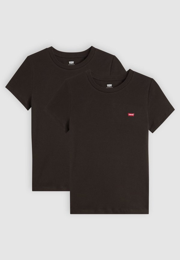 Levi's® PERFECT TEES 2 PACK - Basic T-shirt - caviar/caviar