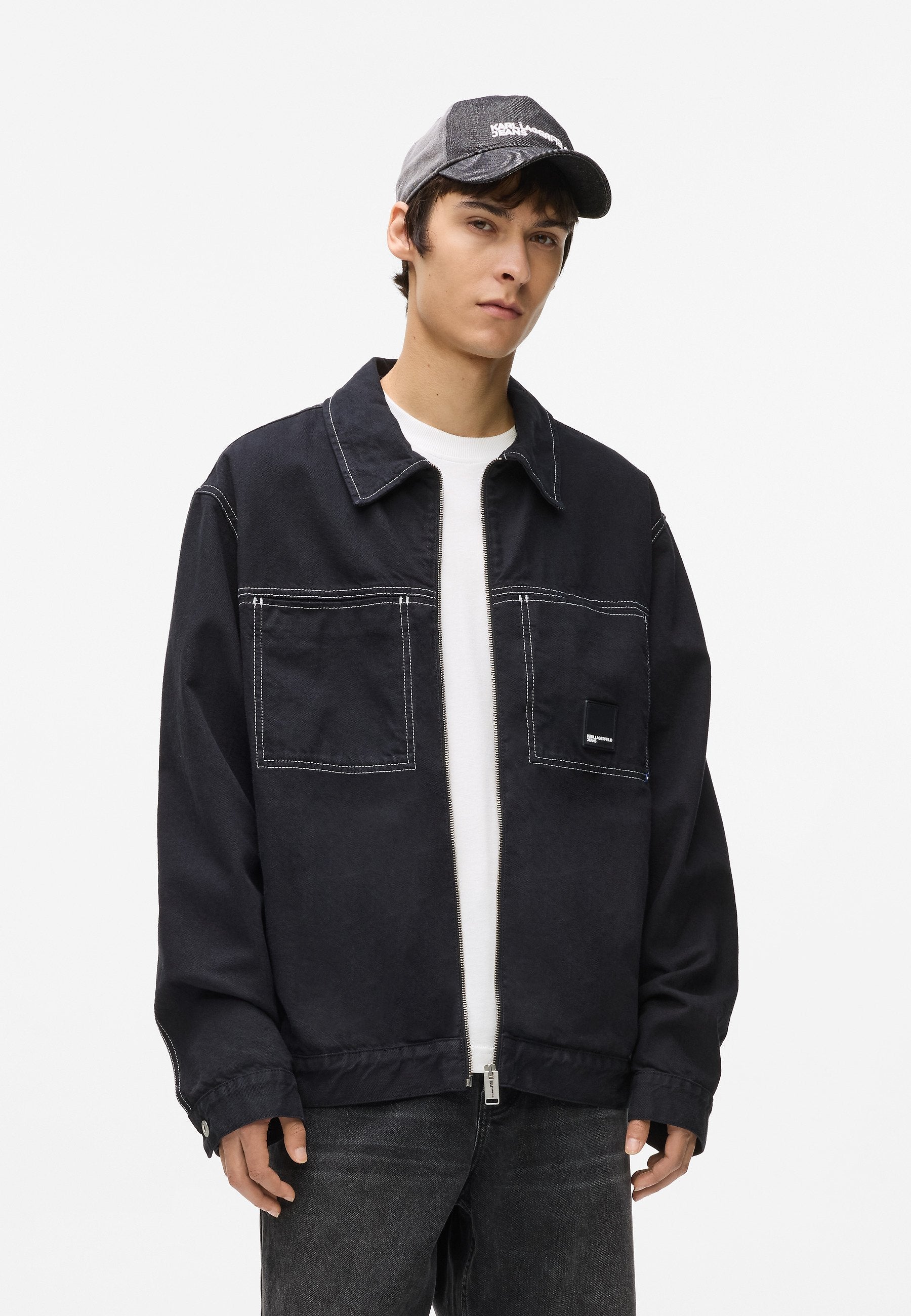 CONTRAST STITCH JACKET Media 3