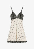 Bershka PRINTED MIDI WITH STRAPS  - Day dress - beige