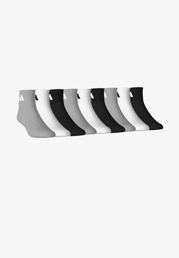 adidas Performance UNISEX CUSHIONED SPORTSWEAR ANKLE QUARTER 9 PAAR PACK  - Sports socks - grey white black