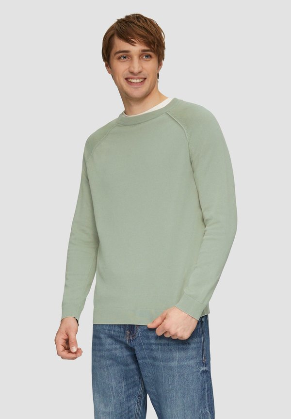 s.Oliver IM USED-LOOK - Jumper - salbeigrün