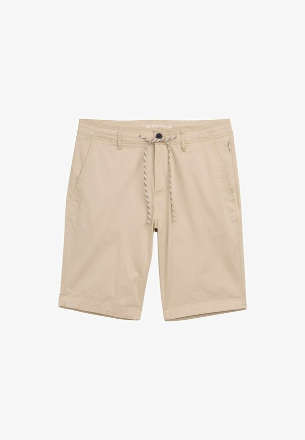TOM TAILOR LIGHTWEIGHT MIT KORDELZUG - Shorts - cashew beige