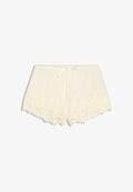 Bershka SHORTS WITH LACE - SHORTS - Shorts - beige