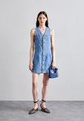 FRAME SLEEVELESS TRUCKER POCKET DRESS